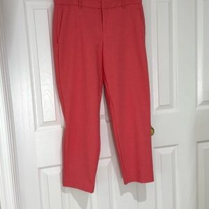 6 Tall Women's Salmon Cropped Trousers Old Navy Dress Pants Resort Career